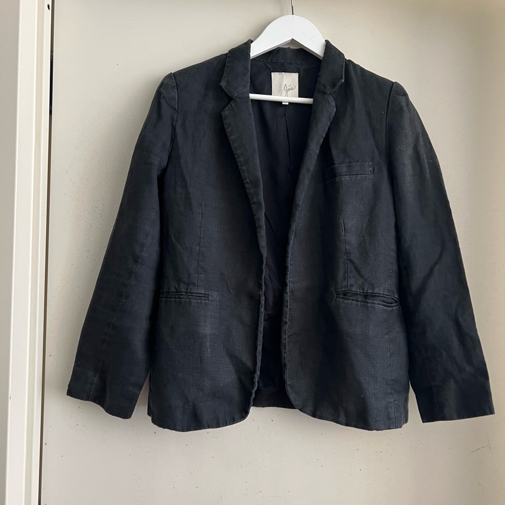 Joie Black Linen Blazer